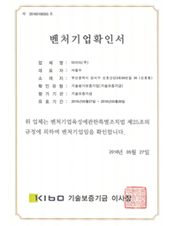 Confirmation of venture business